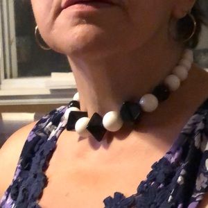 Vintage Black and White Choker